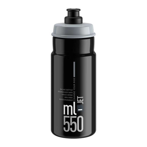 Jet 550ml Bottle (Black, grey logo)
