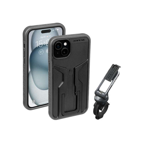 RideCase with RideCase Mount, for iPhone 15 Plus, Black/ Gray
