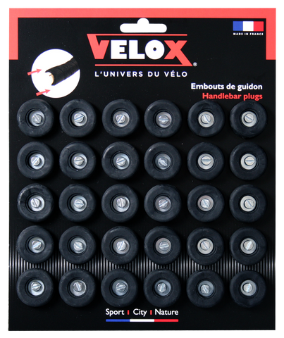 HANDLEBAR PLUGS CARDED BLACK (30 PER CARD)