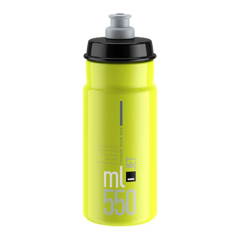 Jet 550ml Bottle (Fluorescent yellow, black logo)