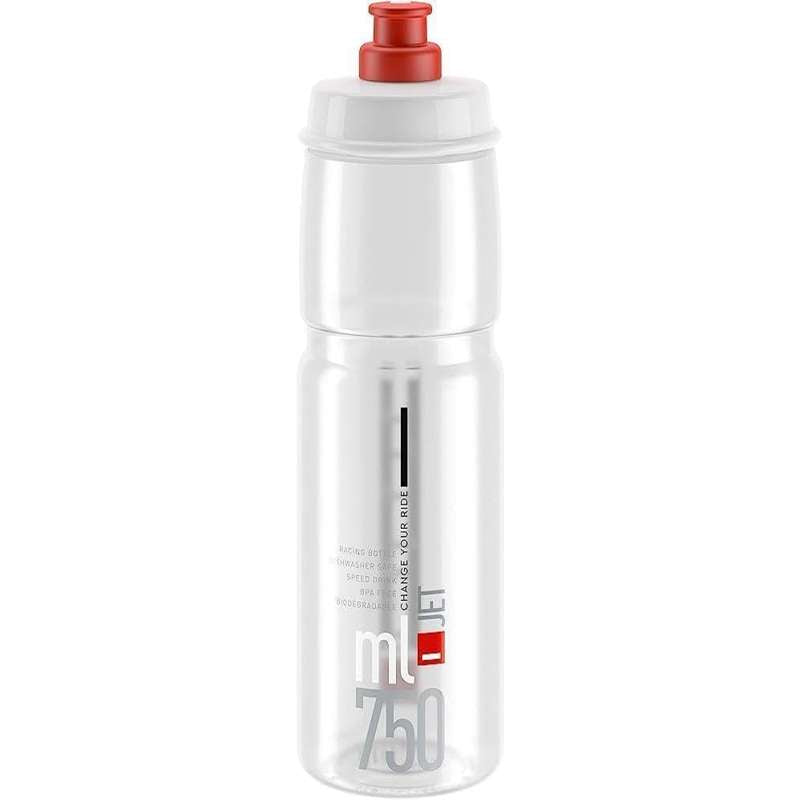 Jet 750ml Bottle (Clear, red logo)