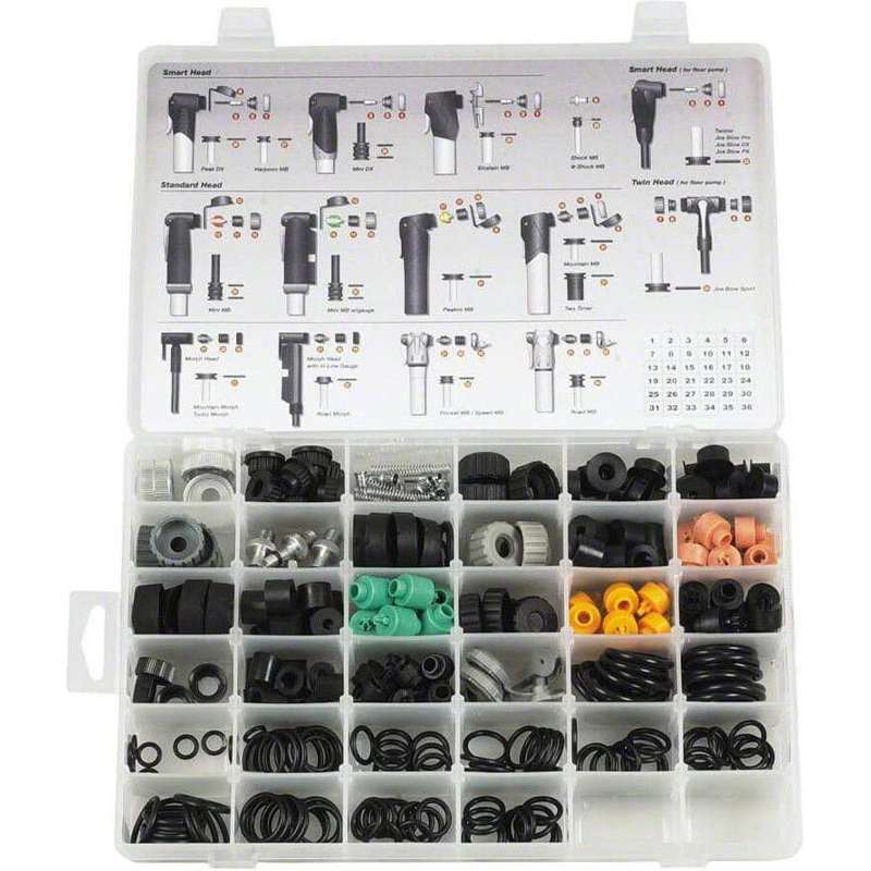 Topeak Pump Rebuild Kit Box II (RK-PBOX-2) – Comprehensive Service Kit for Topeak Floor & Mini Pumps – Includes O-Rings, Seals & Pump Head Parts – Organized Storage Case