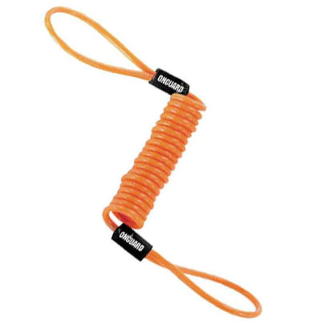 Safety Coiled Disc Lock Reminder Cable, Orange