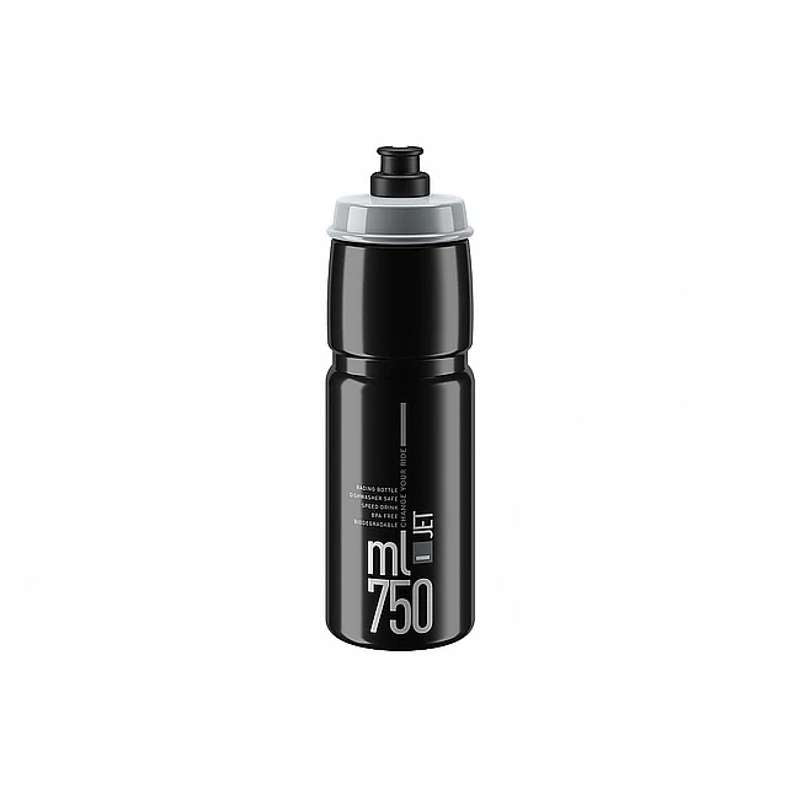 Jet 750ml Bottle (Black, grey logo)