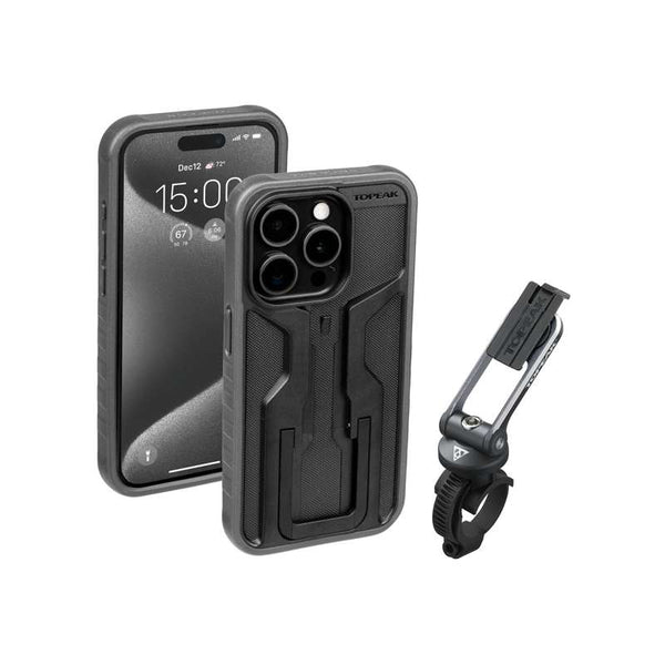 RideCase with RideCase Mount, for iPhone 15 Pro, Black/ Gray