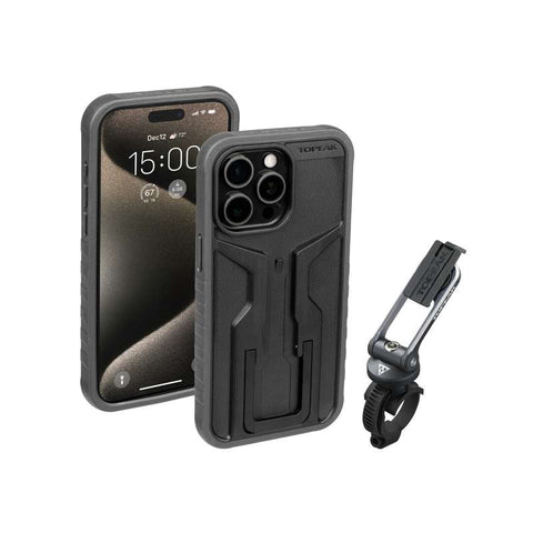 RideCase with RideCase Mount, for iPhone 15 Pro Max, Black/Gray